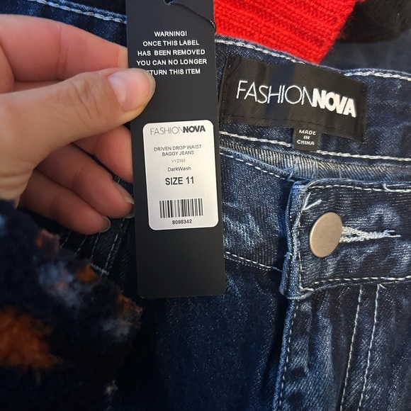 Nwt Fashion Nova Driven Drop Waist Baggy Jeans - Picture 4 of 5